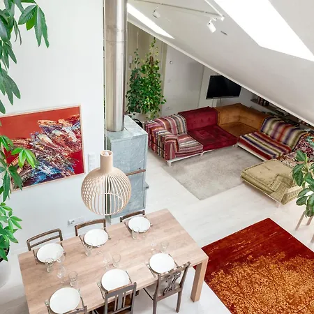 公寓 Poista 2ndhomes Deluxe 2br Penthouse With Rooftop Terrace & Sauna In Center 赫尔辛基